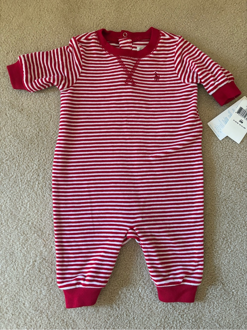 Ralph Lauren Baby Coverall Striped